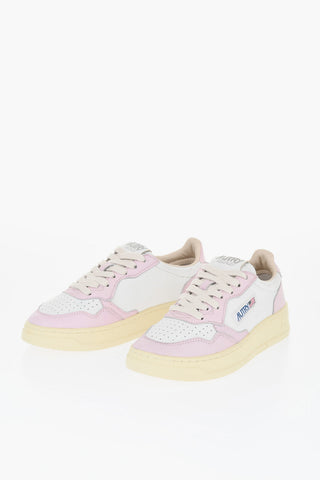 Leather Low-Top Sneakers With Contrasting Details