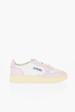 Leather Low-Top Sneakers With Contrasting Details