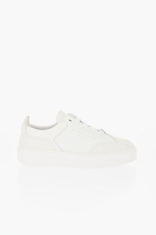 Hammered Leather Low-Top Sneakers