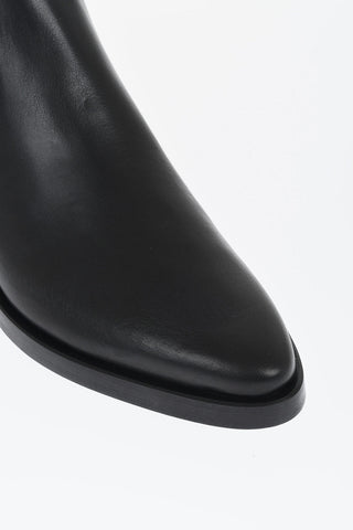 Stivali Chelsea In Pelle Tacco 4 cm