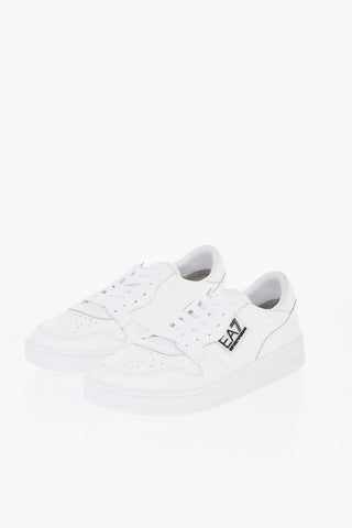 EA7 Leather Low-Top Sneakers