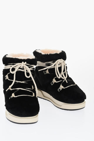 Rubber Sole Faux-Fur Boots