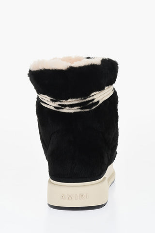 Rubber Sole Faux-Fur Boots