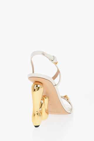 Leather LETTER Sandals With Statement Heel 10 cm