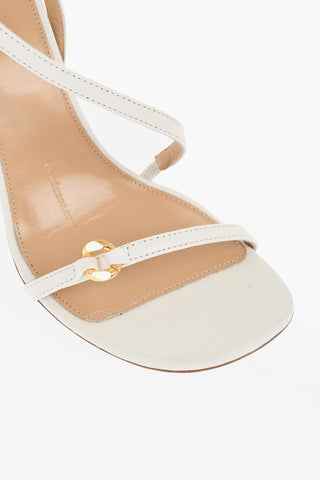 Leather LETTER Sandals With Statement Heel 10 cm