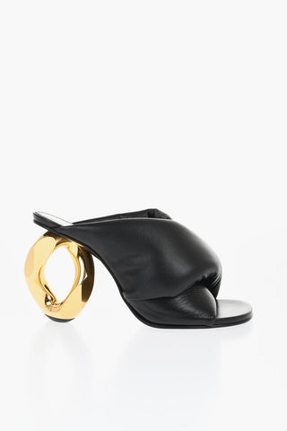 Sabot In Pelle CHAIN Con Tacco Statement 8 cm