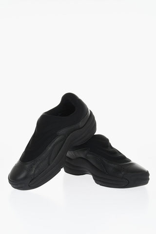 Hammered Leather Slip-On Sneakers