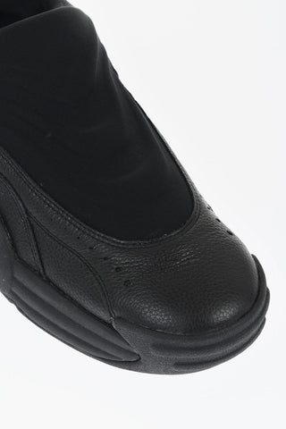 Hammered Leather Slip-On Sneakers