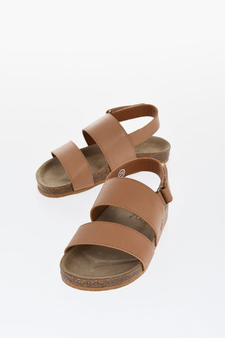 Leather AGOSTINO Sandals with Velcro Closure