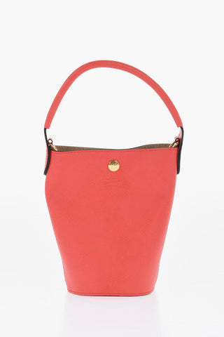 Leather MINI EPURE Bucket Bag with Removable Shoulder Strap