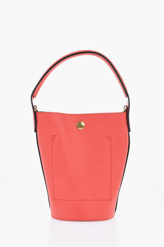 Leather MINI EPURE Bucket Bag with Removable Shoulder Strap