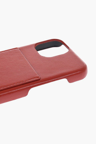 Leather Iphone 15 Case with with Card Compartment