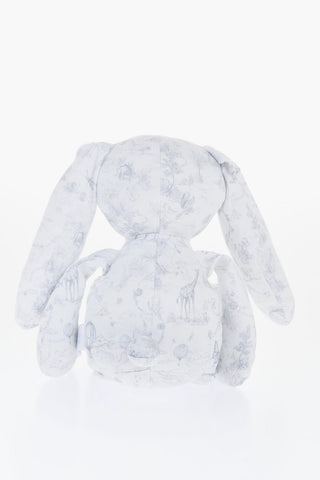 COUTURE Toile de Jouy Motif Rabbit-Shaped Poplin Cotton Soft Toy
