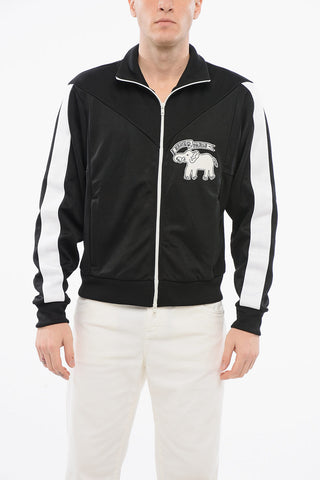 Acetate ELEPHANT Track Sweatshirt with Side Contrasting Bands