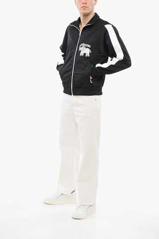 Acetate ELEPHANT Track Sweatshirt with Side Contrasting Bands