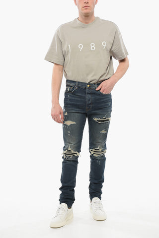 Skinny Fit DEEP CLASSIC Denims with Biker Detail 15cm