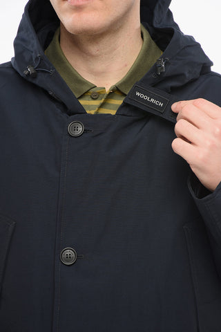 Lined Lightweight Cotton Blend Utility Jacket