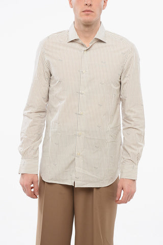 EMPORIO Balanced Stripe Popeline Cotton Shirt