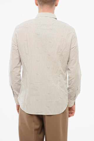 EMPORIO Balanced Stripe Popeline Cotton Shirt