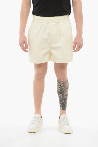 Shorts in Cotone Twill con Elastico in Vita