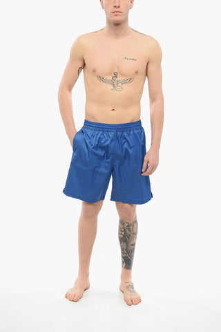 Solid Color ARROW SURFER Swim Shorts with Printed Logo