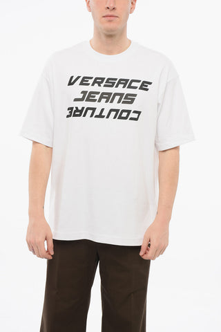 JEANS COUTURE Cotton Loose Fit T-Shirt with Printed Logo
