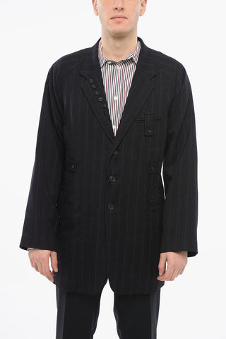 Cappotto Semifoderato Multitasca con Bottoni Decorativi