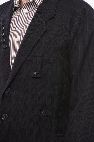Cappotto Semifoderato Multitasca con Bottoni Decorativi