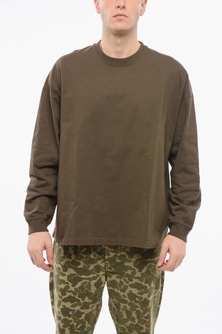 Crew Neck Cotton T-Shirt with Cuffs