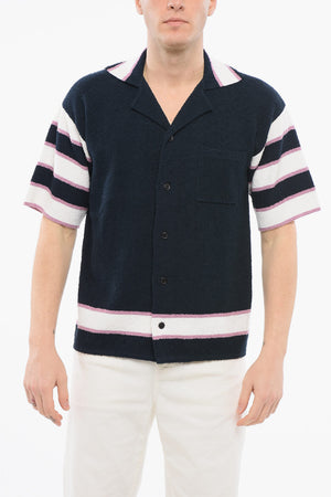 Cotton Blend Terry Polo with Breast-pocket