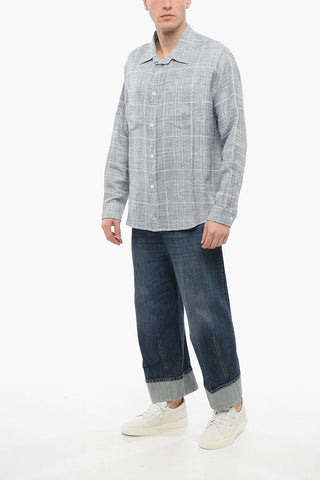 Camicia in Tweed con Logo Stampato sul Retro