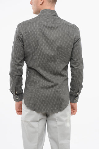 Polka Dot Shirt with French Collar