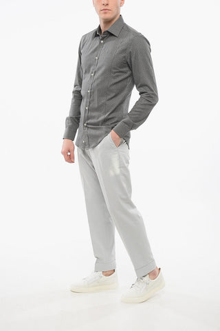 Polka Dot Shirt with French Collar