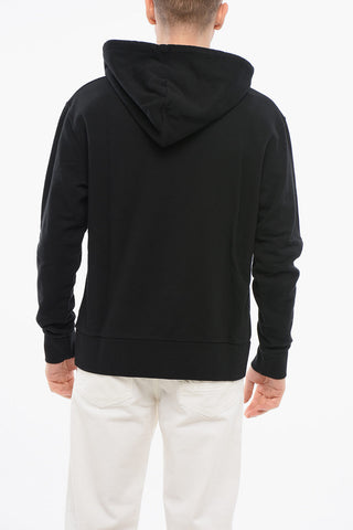 Brushed Cotton Hoodie with Embroidered Logo