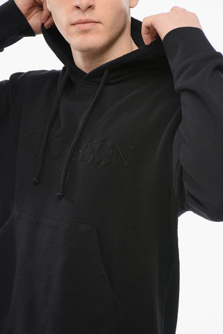 Brushed Cotton Hoodie with Embroidered Logo