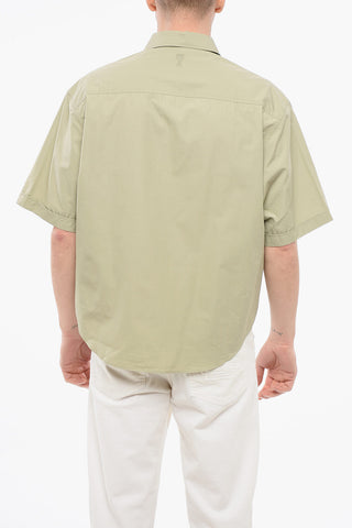 Short-sleeved Popeline Shirt with Breast-pocket
