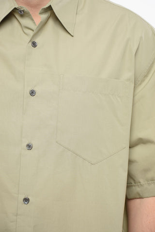 Short-sleeved Popeline Shirt with Breast-pocket