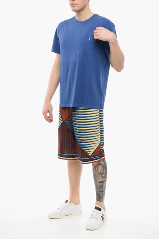 Crew Neck Cotton T-Shirt with Breast-pocket