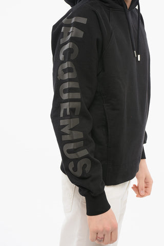 Hooded TYPO Sweatshirt with Logoed Sleeve