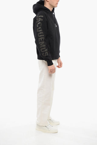 Hooded TYPO Sweatshirt with Logoed Sleeve
