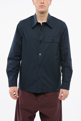 Camicia PIKE In Cotone con Taschino e Bottoni a Contrasto