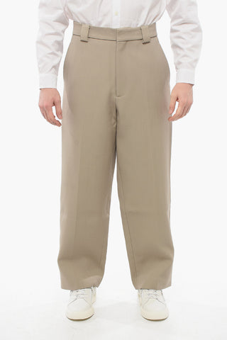 Wool Twill Loose-Fit Trousers