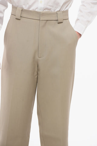 Wool Twill Loose-Fit Trousers