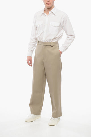 Wool Twill Loose-Fit Trousers