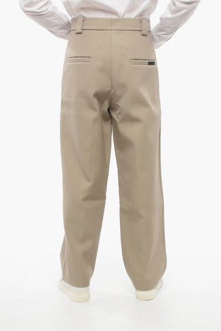 Wool Twill Loose-Fit Trousers