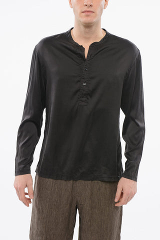 Long Sleeved Pajama Top With Buttons