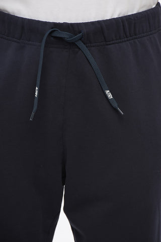 Joggers in Cotone a Tinta Unita con Elastico in Vita