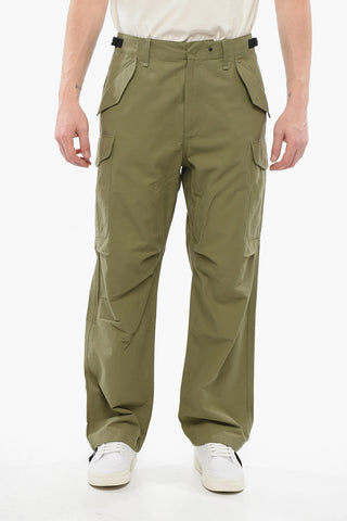 Cotton-Blend Cargo Trousers with Safety Buckles