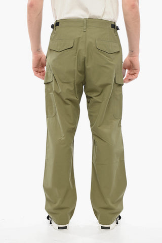 Cotton-Blend Cargo Trousers with Safety Buckles