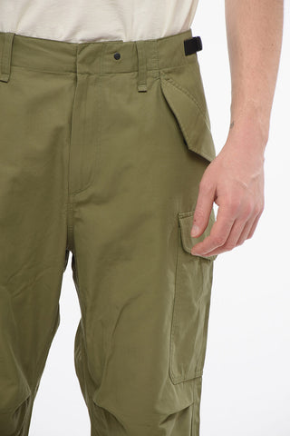 Cotton-Blend Cargo Trousers with Safety Buckles
